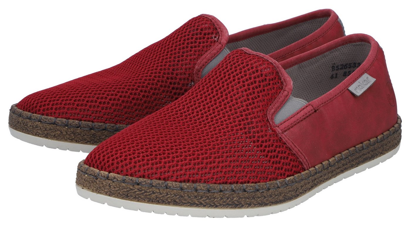 Rieker Espadrille Sommerschuh, Slipper, Freizeitschuh im Materialmix