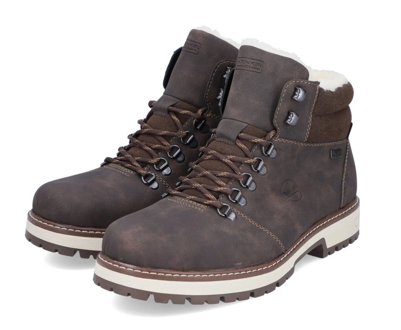 Rieker F8333-25 (Schnürstiefel mit Innenfutter) kaffeebraun Herren Winterstiefel
