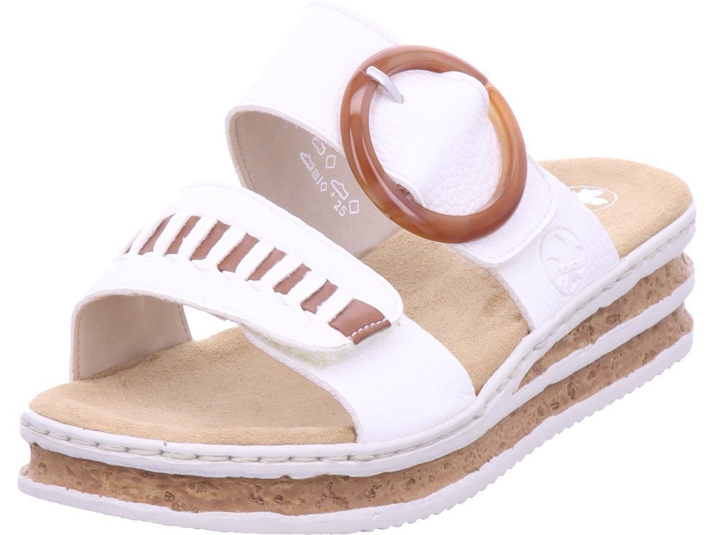 Rieker FSK Damen Sandalen Pantolette (weiß)
