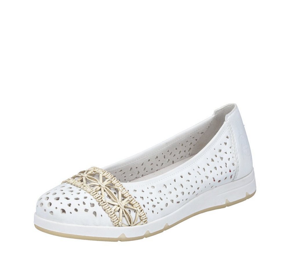 Rieker - Halbschuhe - Weiß Ballerina