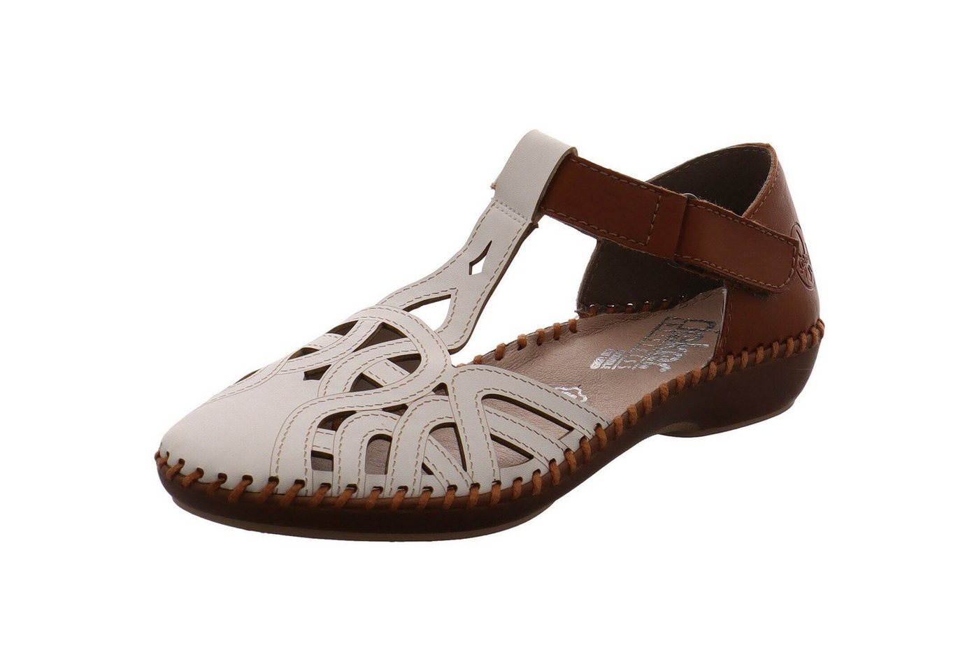 Rieker Slipper (braun/weiß)