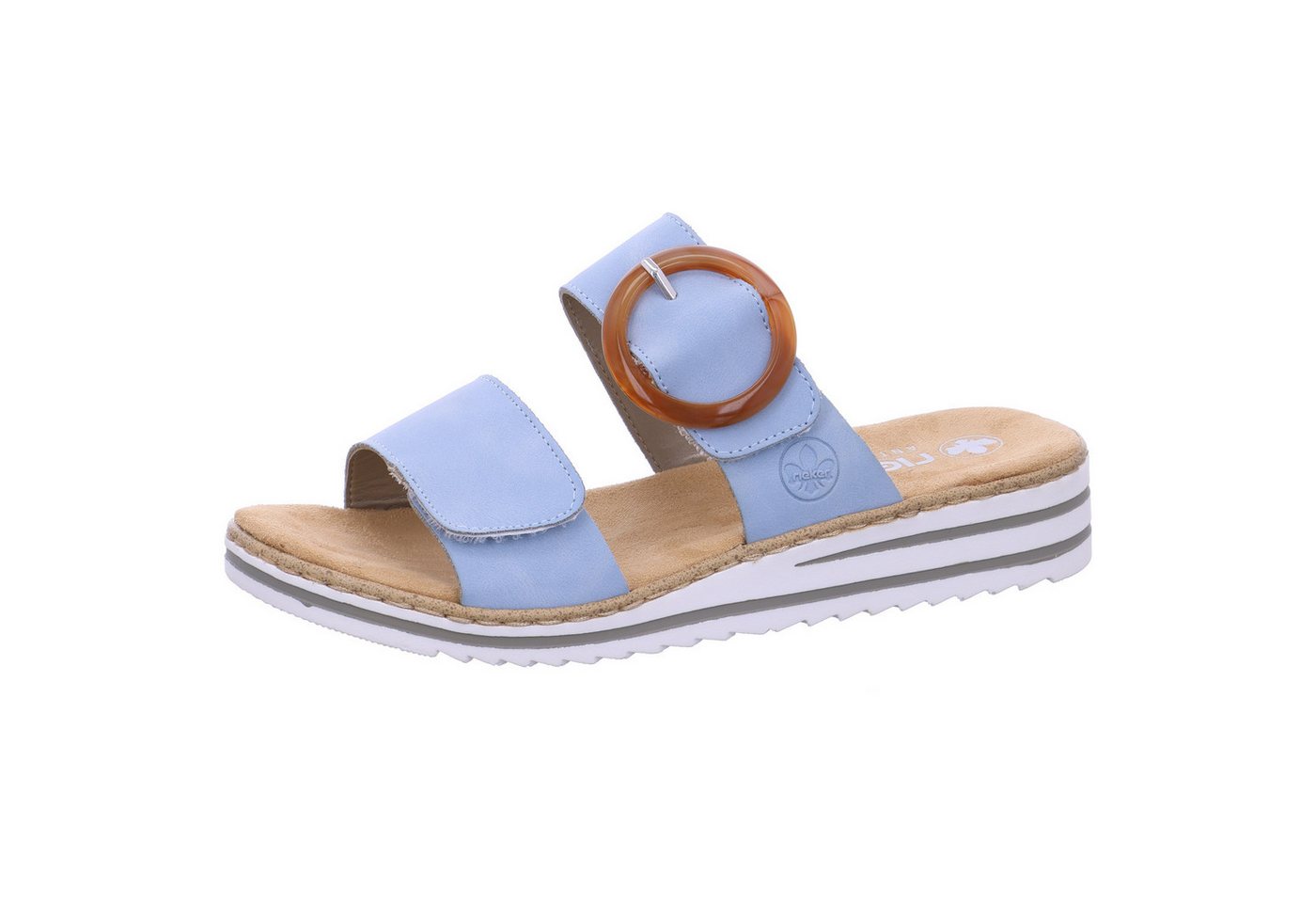Rieker High-Heel-Pantolette (blau)