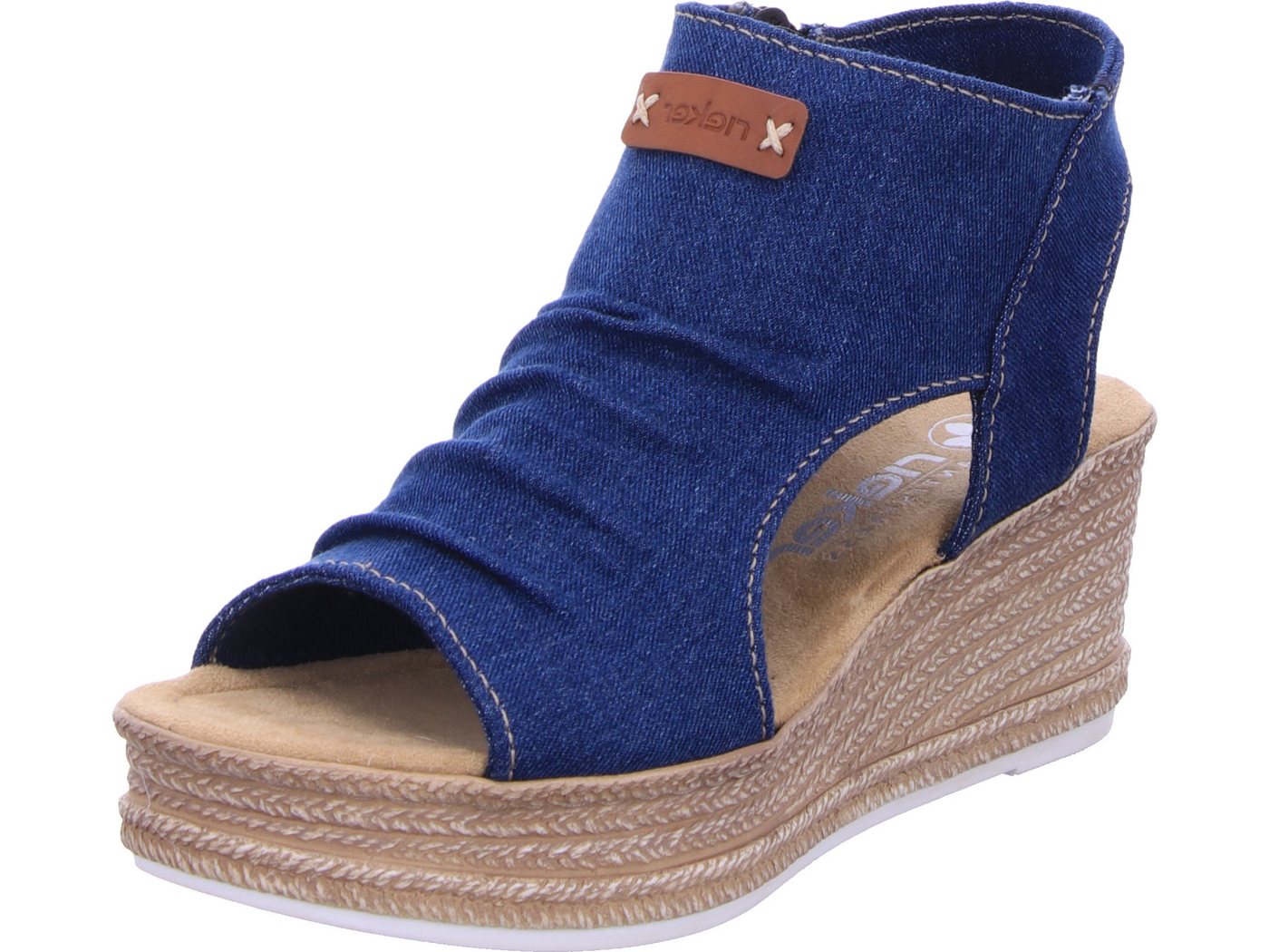 Rieker Keilsandalette 100% vegan (blau)