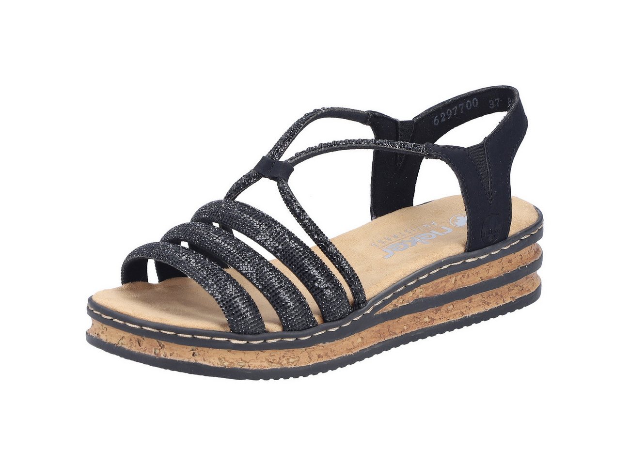 Rieker Keilsandalette (schwarz)