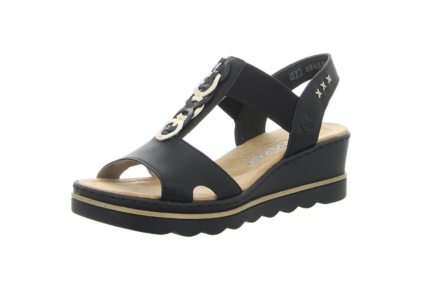 Rieker Keilsandalette (schwarz)