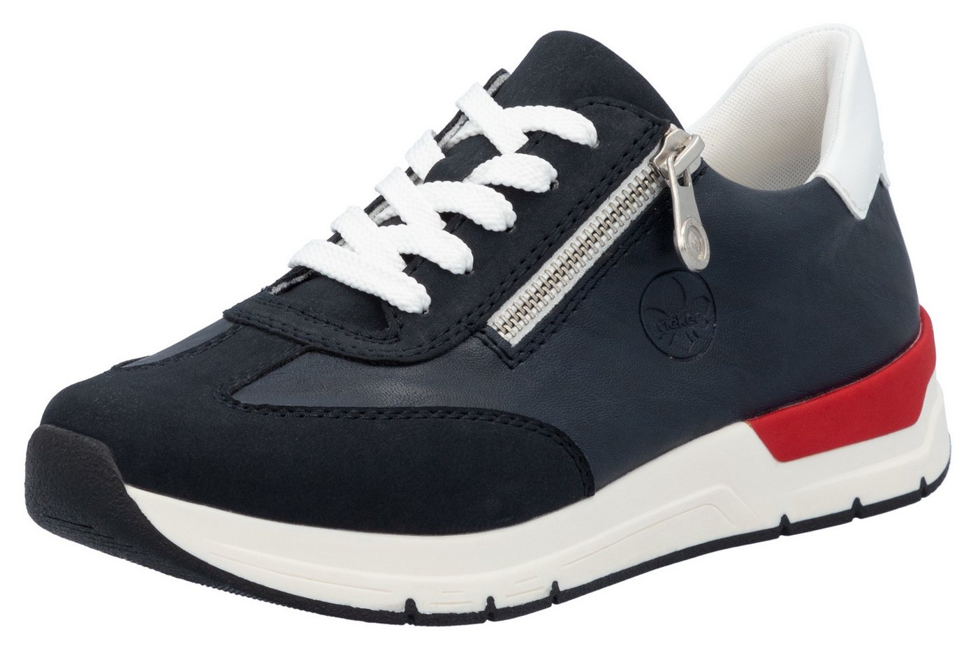 Rieker Keilsneaker, Halbschuh, Freizeitschuh, Schnürschuh mit seiltichem Reißverschluss