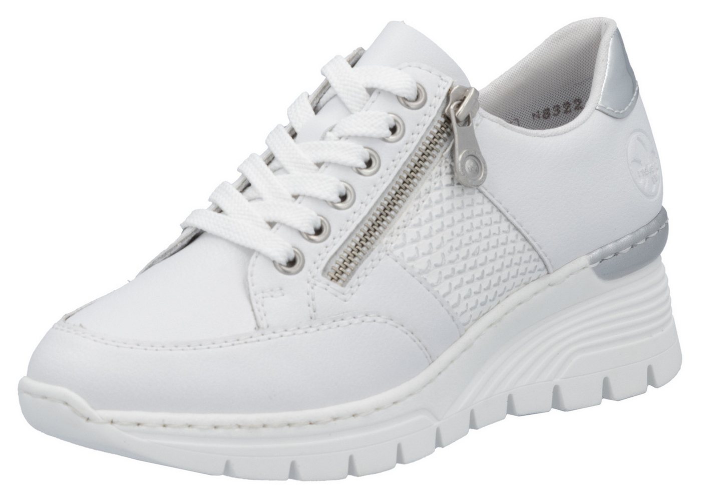 Rieker Keilsneaker, Halbschuh, Freizeitschuh, Schnürschuh, Sneaker mit Reißverschluss