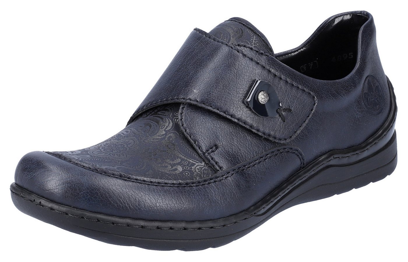 Rieker Klettschuh mit dezentem Paisley-Muster