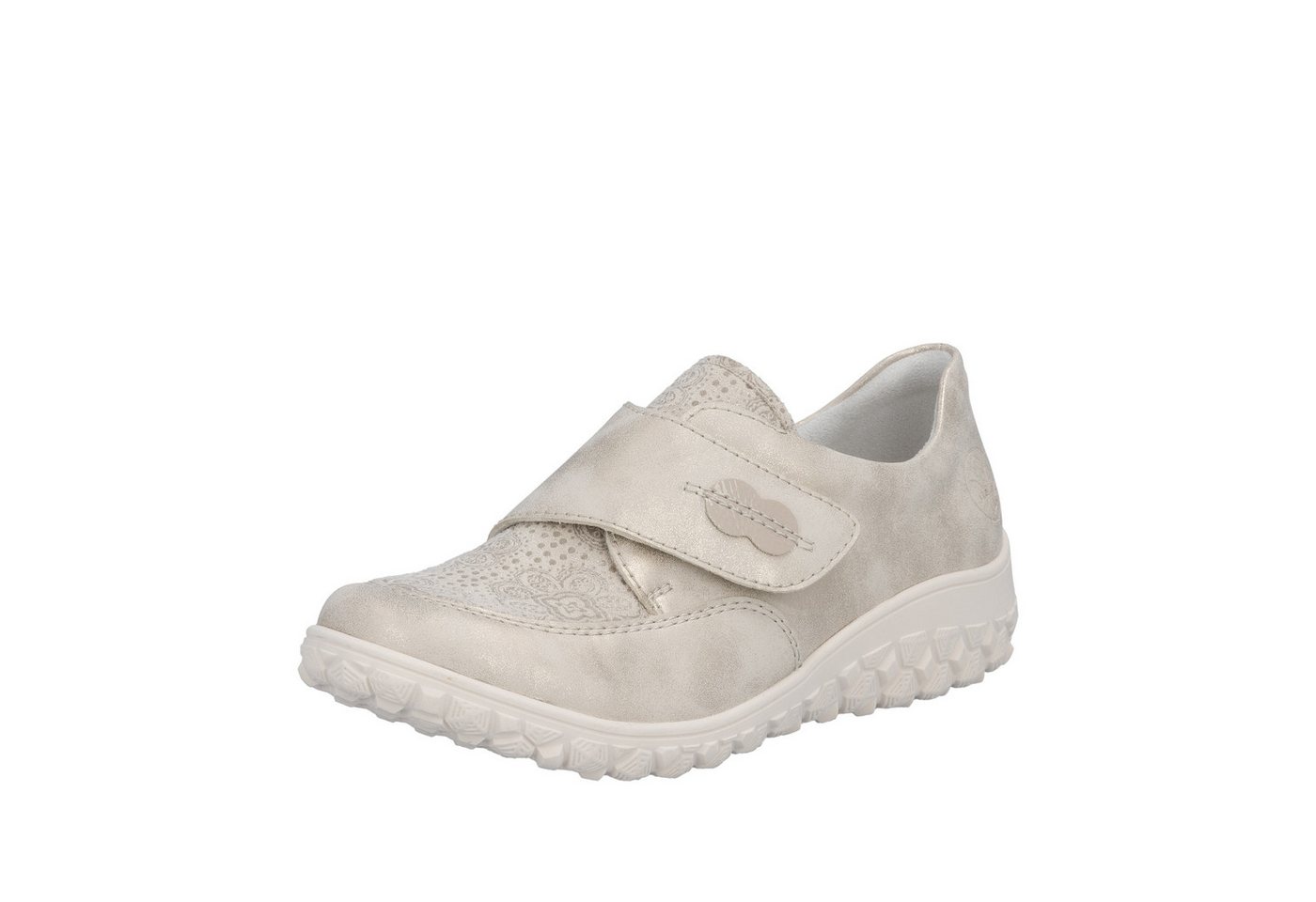 Rieker Klettschuh Slipper, Halbschuh mit floralem Druck