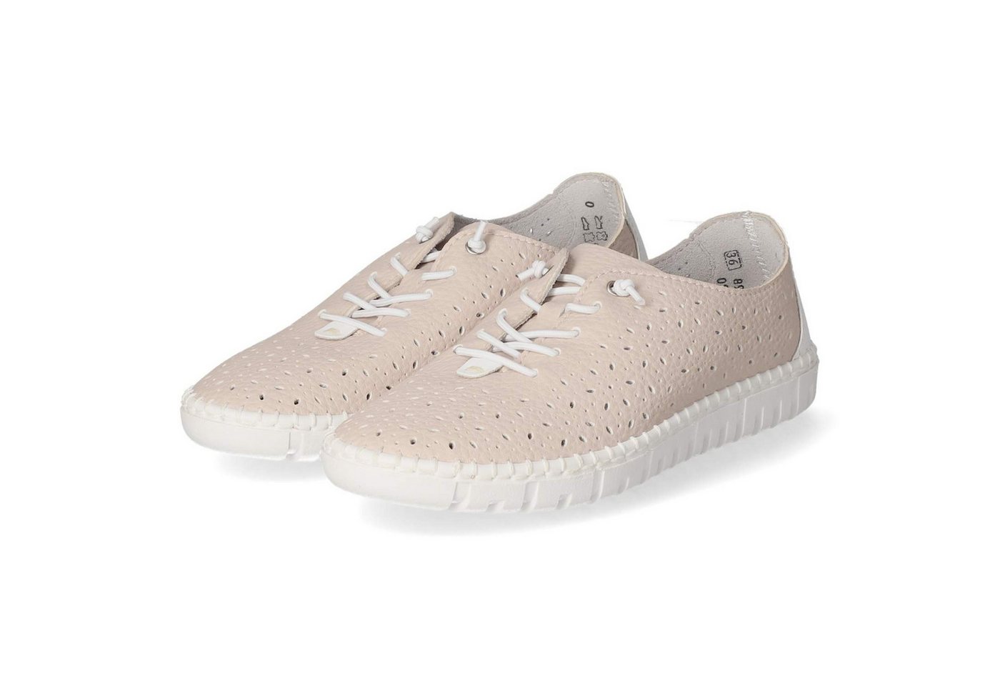 Rieker M2356-31 Damen Glattleder taupe Schnürschuh