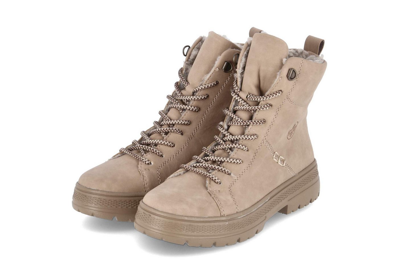 Rieker N0036-20 Damen Kunstleder beige Winterstiefel