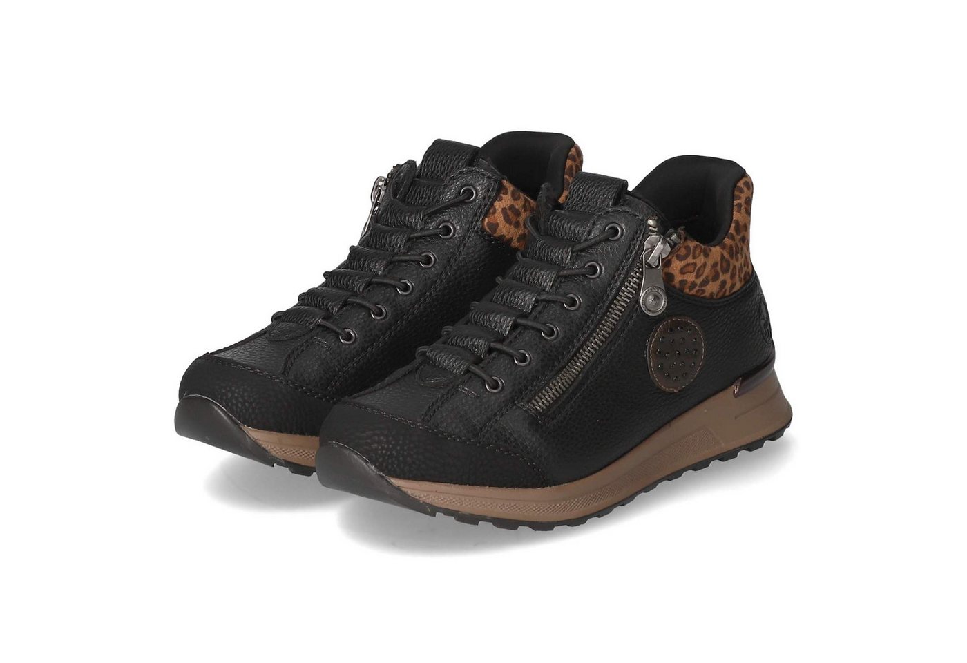 Rieker N1457-00 Damen Synthetik schwarz Schnürstiefel