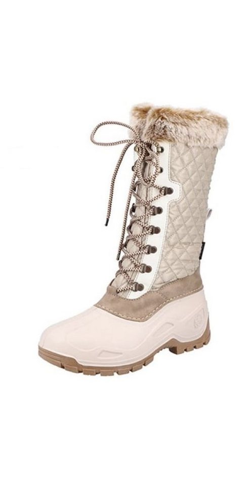 Rieker P9442-60 (Hochschaftstiefel mit Innenfutter) beige Damen Winterstiefel