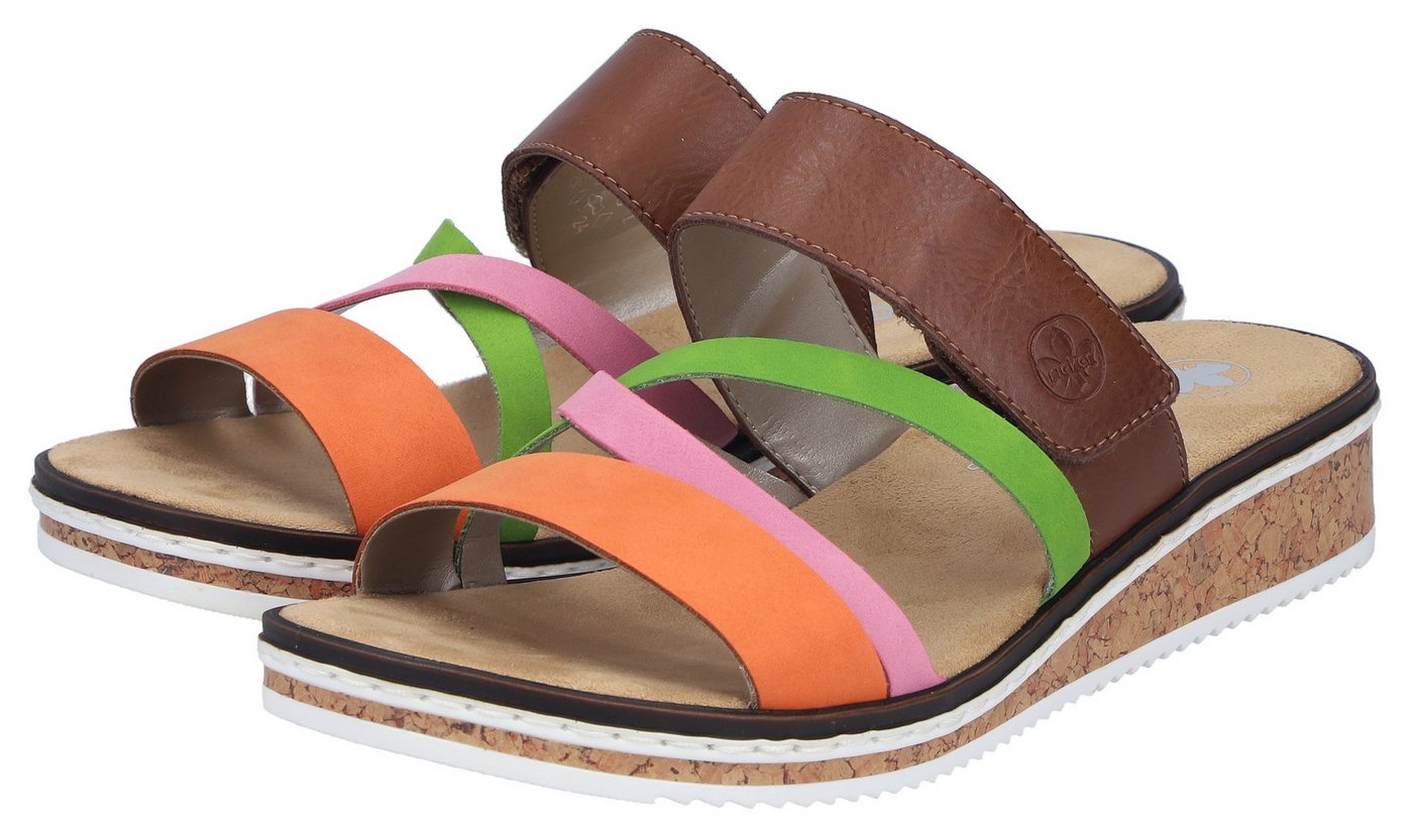 Rieker Pantolette Keilabsatz, Sommerschuh, 150 Jahre RIEKER Jubiläumsartikel