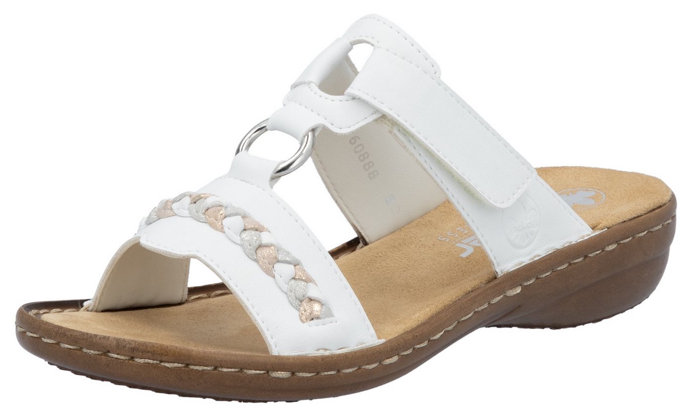 Rieker Pantolette, Keilabsatz, Sommerschuh, Schlappen in sommerlicher Optik