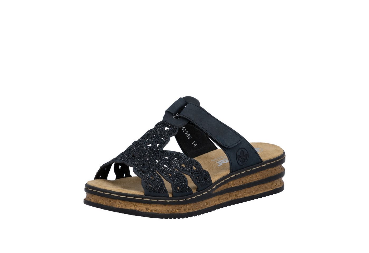 Rieker Pantolette Sommerschuh, Keilpantolette, mit Klettverschluss