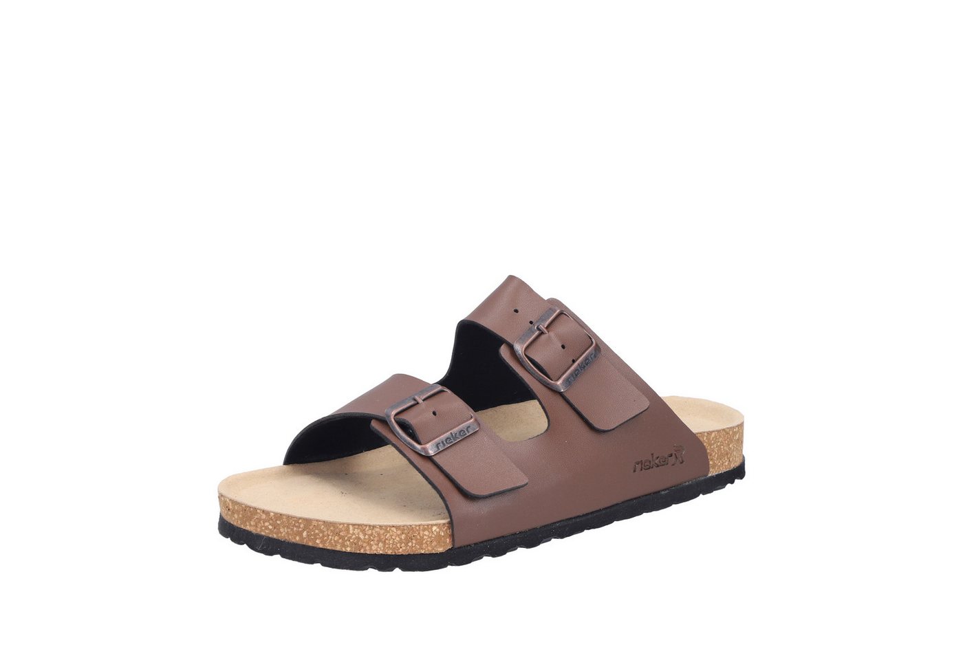 Rieker Pantolette Sommerschuh, Schlappen, Hausschuh, mit zwei Schnallenverschlüssen