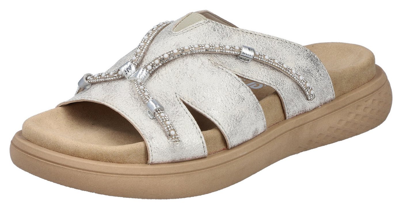 Rieker Pantolette Sommerschuh, Schlappen, Hausschuh, Strandschuh mit Stretcheinsatz