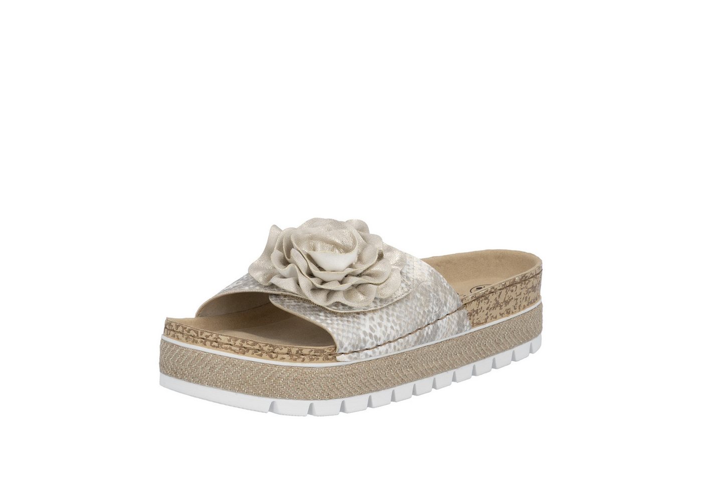 Rieker Pantolette Sommerschuh, Schlappen mit modischem Plateau
