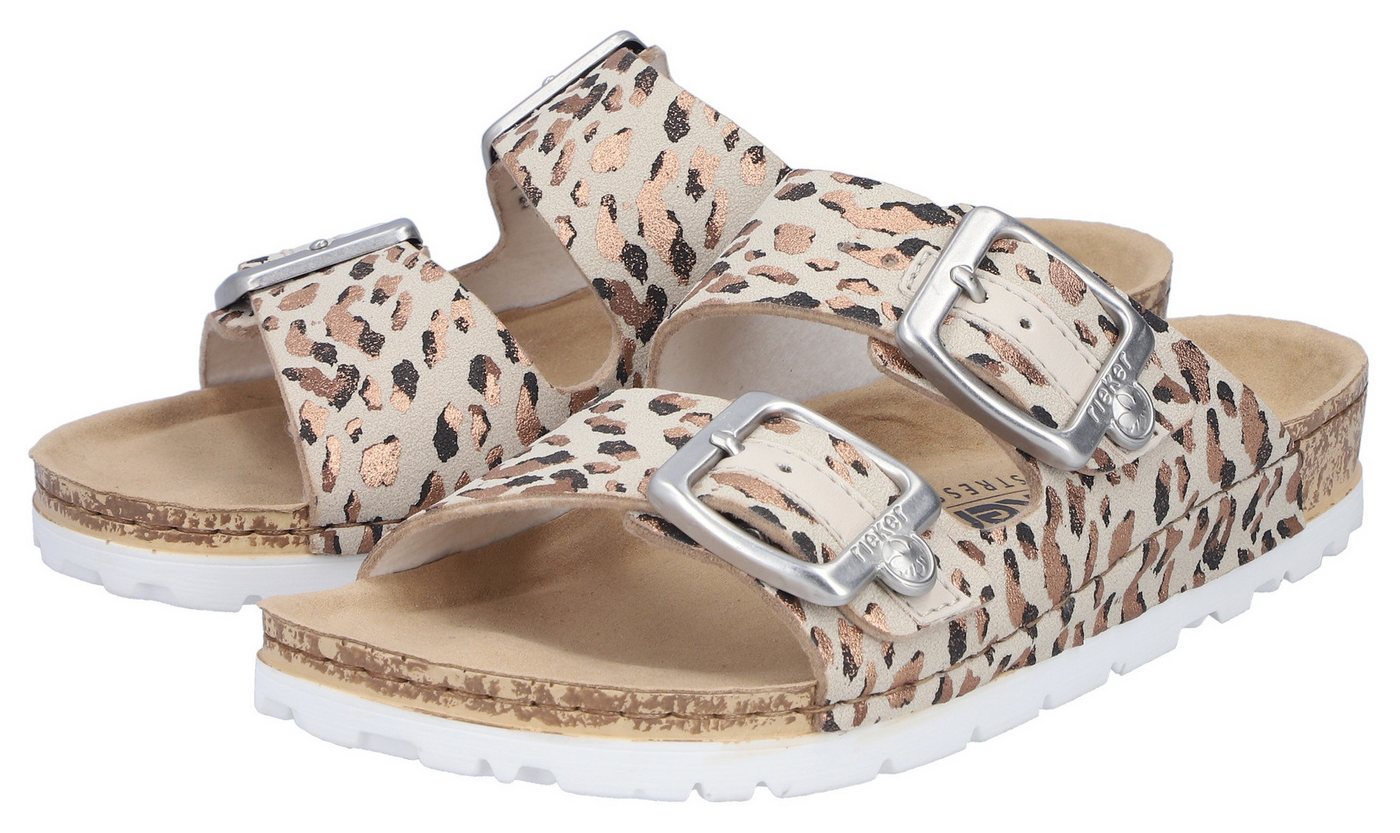 Rieker Pantolette, Sommerschuh, Schlappen mit verstellbaren Schnallen
