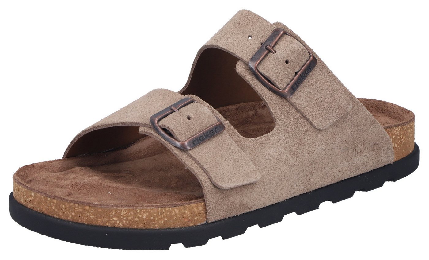 Rieker Pantolette Sommerschuh, Strandschuh, Hausschuh mit bequemem Fußbett