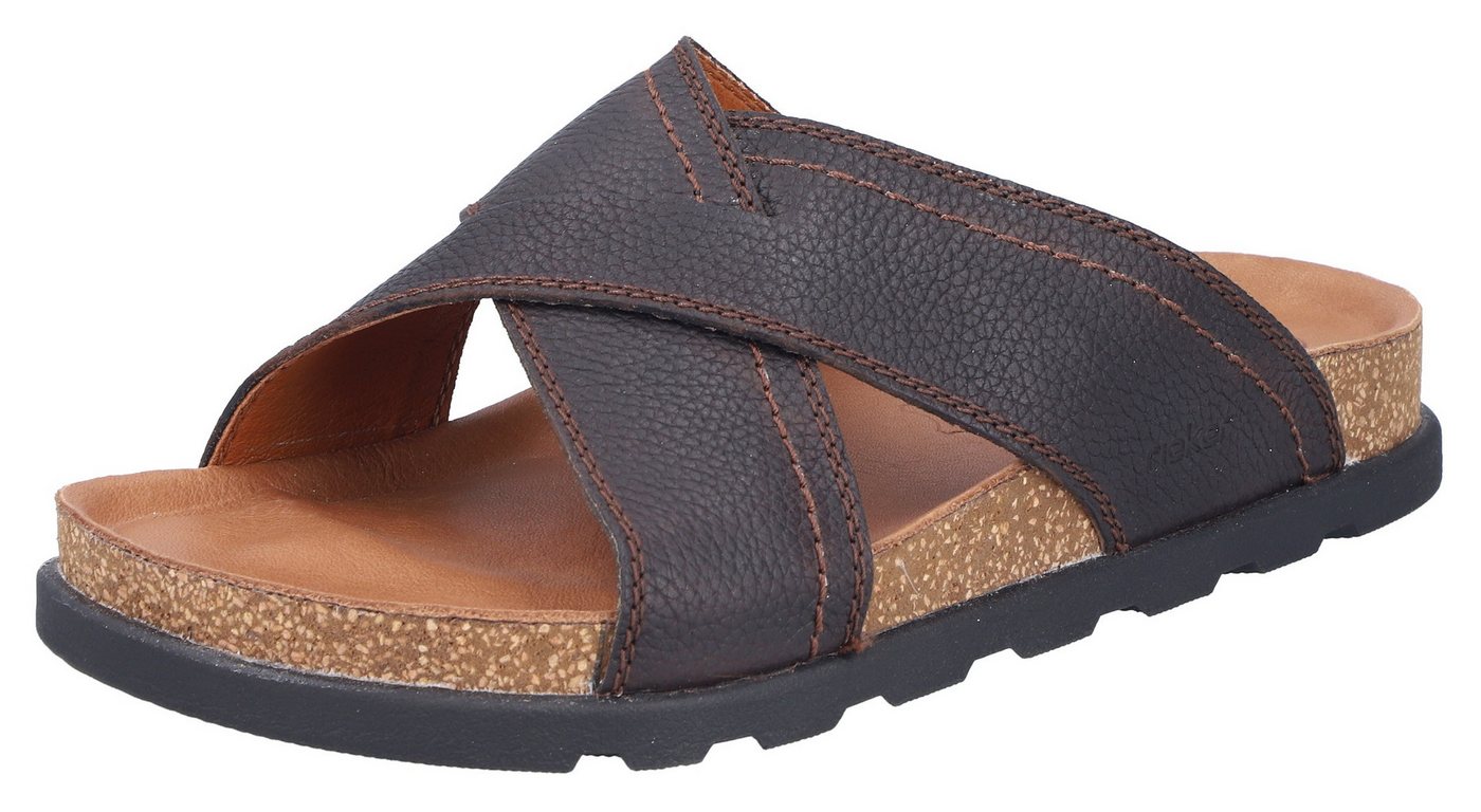 Rieker Pantolette, Sommerschuh, Strandschuh, Hausschuh mit Fußbett