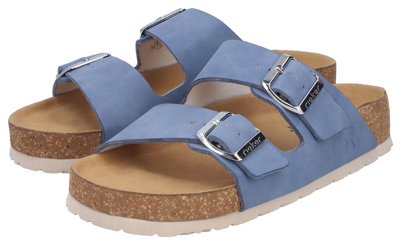Rieker Pantolette Sommerschuh, Strandschuh, Hausschuh mit verstellbaren Schnallen