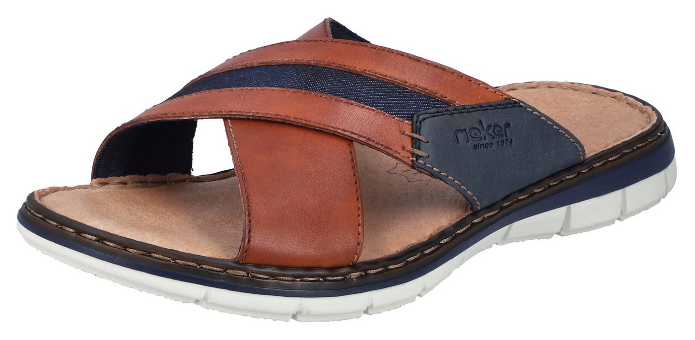 Rieker Pantolette, Sommerschuh, Strandschuh, Hausschuh mit weicher Innensohle