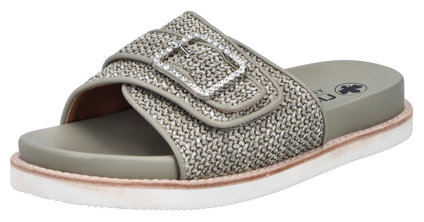 Rieker Pantolette, Sommerschuh, Strandschuh mit praktischem Klettverschluss