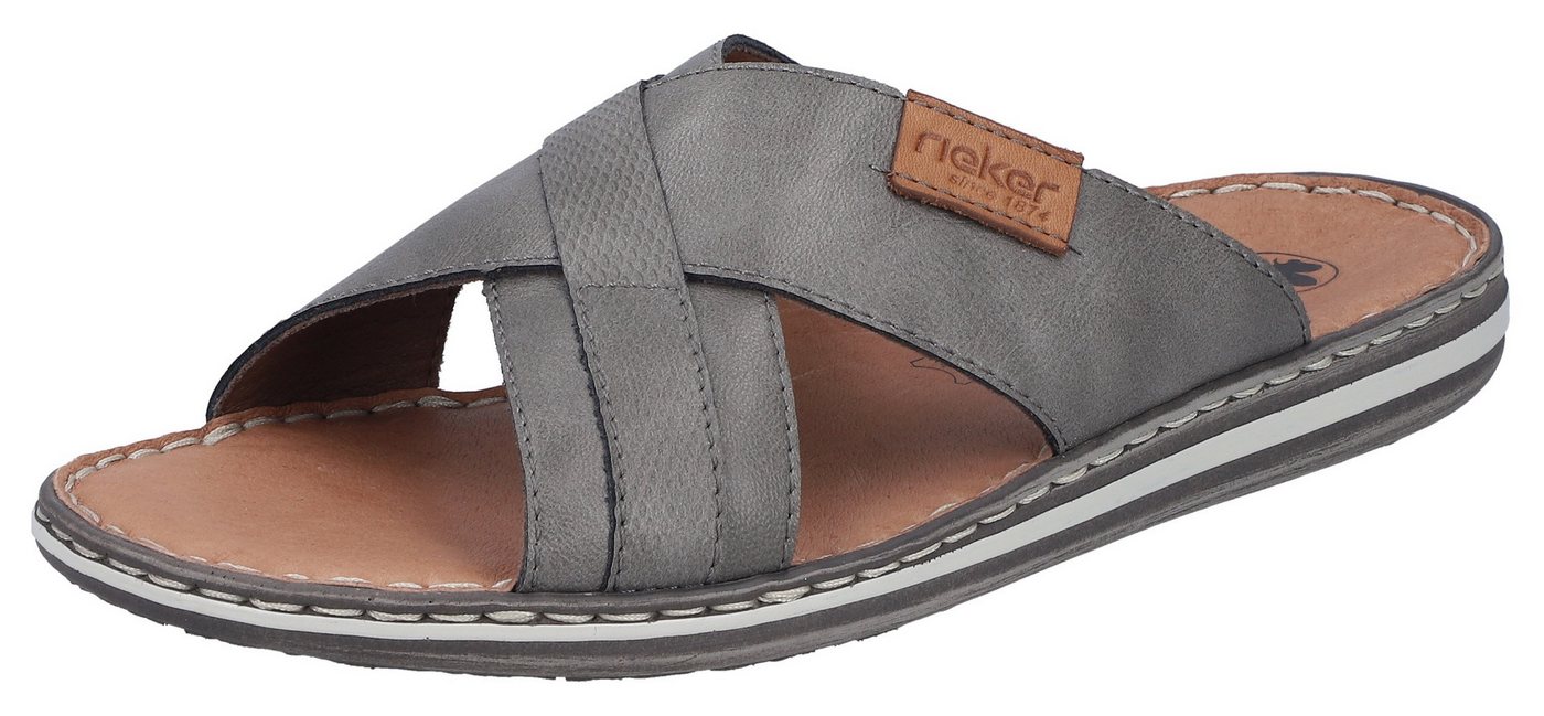 Rieker Pantolette Sommerschuh, Strandschuh, Schlappen, Hausschuh mit Label