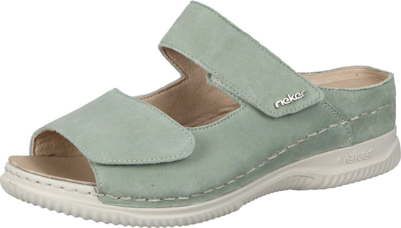Rieker Pantoletten Pantolette aus Nubukleder