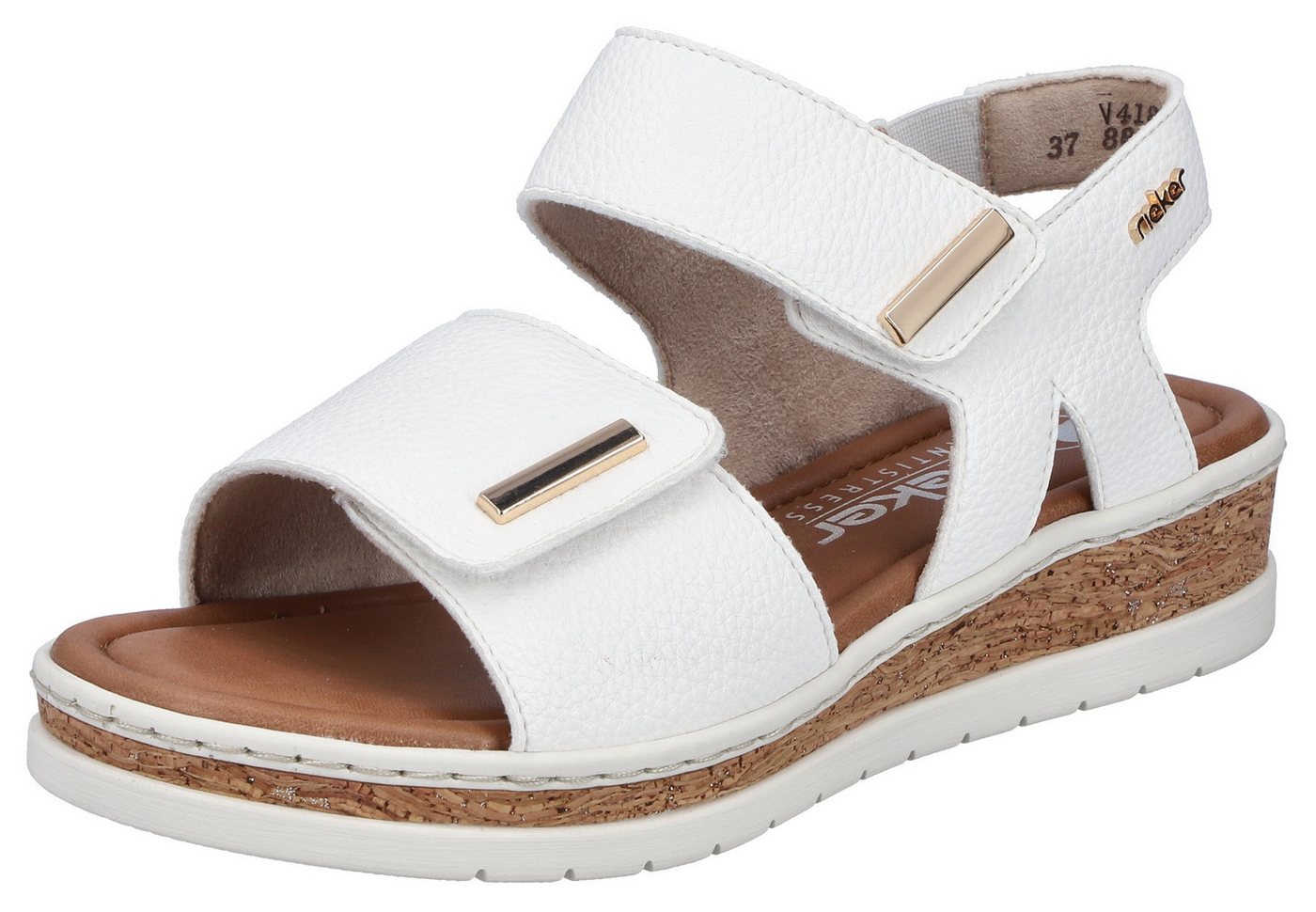 Rieker Keilsandalette Sommerschuh, Keilsandalette, Plateausandale mit Klett