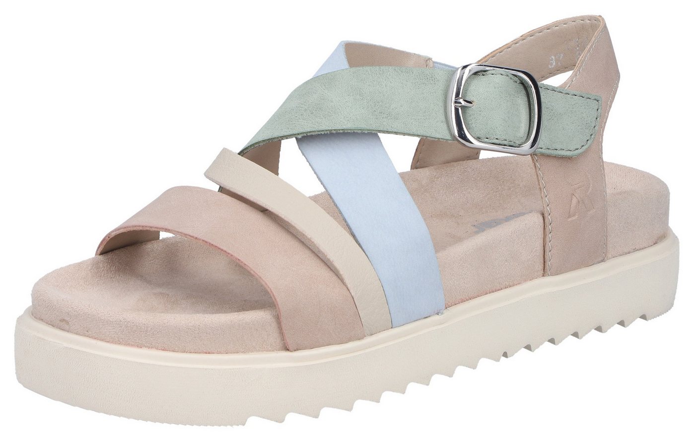 Rieker Plateausandale Sandalette, Urlaubsschuh, Sommerschuh mit Klett-Riemchen