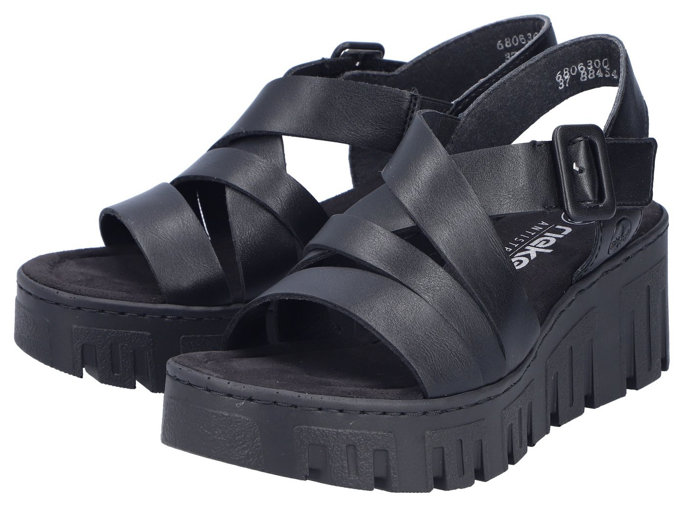 Rieker Plateausandaletten Sommerschuh, Keilsandalette mit Klettverschluss