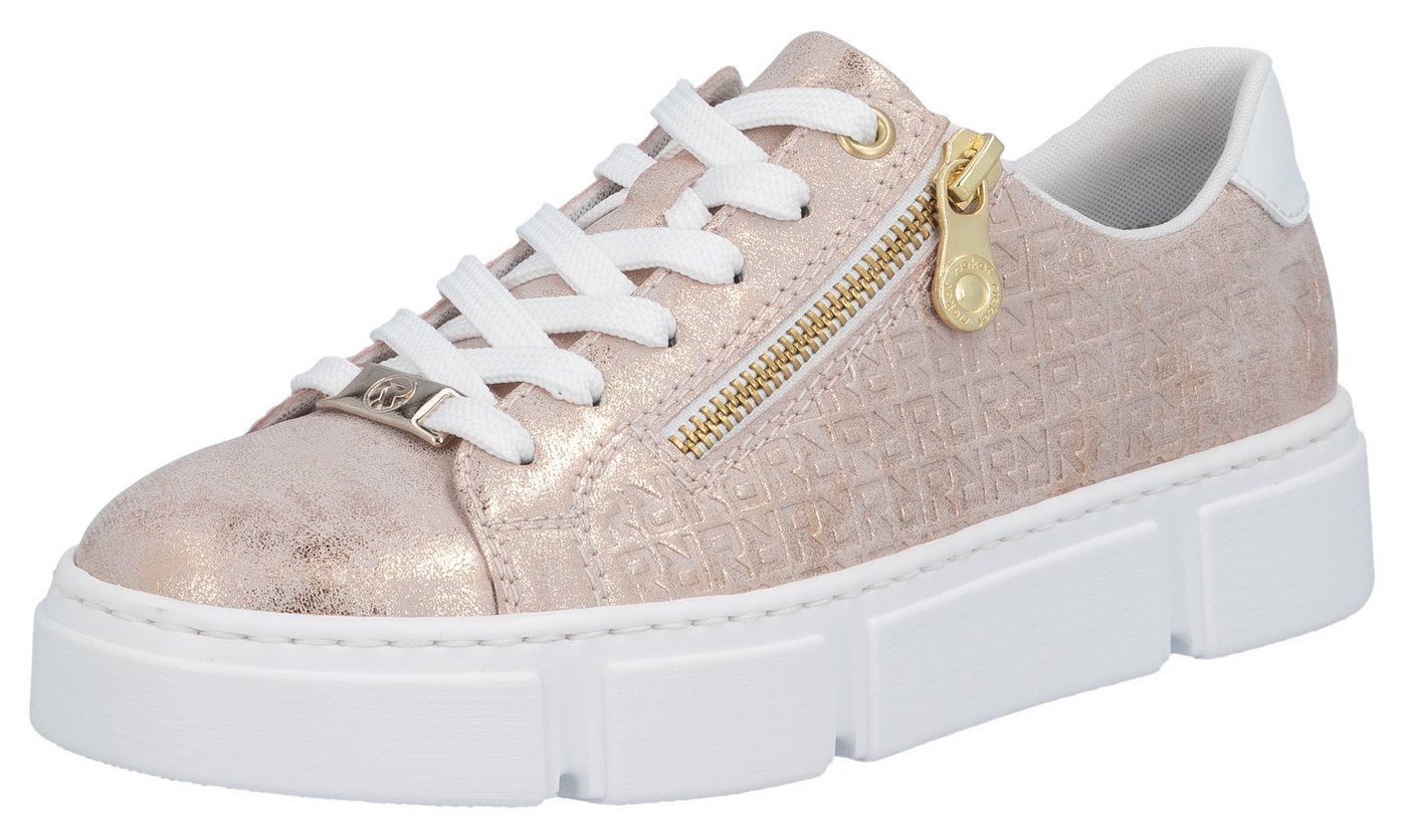 Rieker Plateausneaker, Freizeitschuh, Halbschuh, Schnürschuh mit Reißverschluss