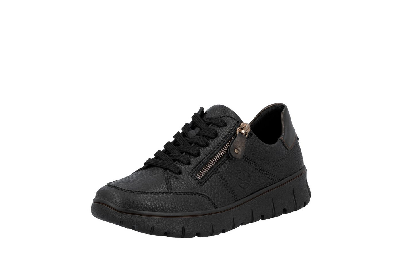 Rieker Plateausneaker Freizeitschuh, Schnürschuh, Halbschuh in Bequemweite G (weit)