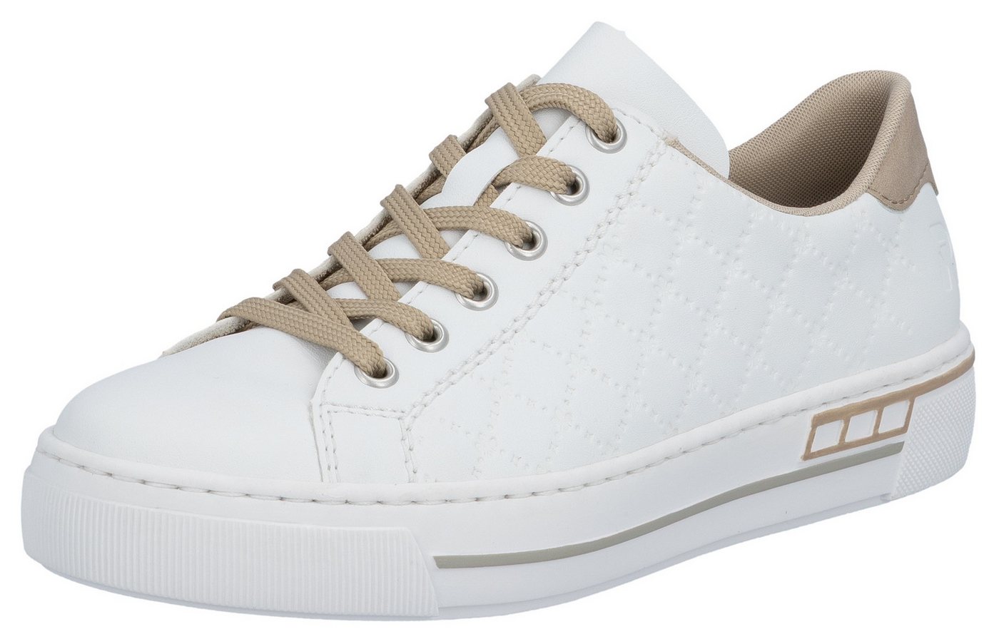 Rieker Plateausneaker harmonischen Kontrastdetails, Freizeitschuh, Halbschuh, Schnürschuh