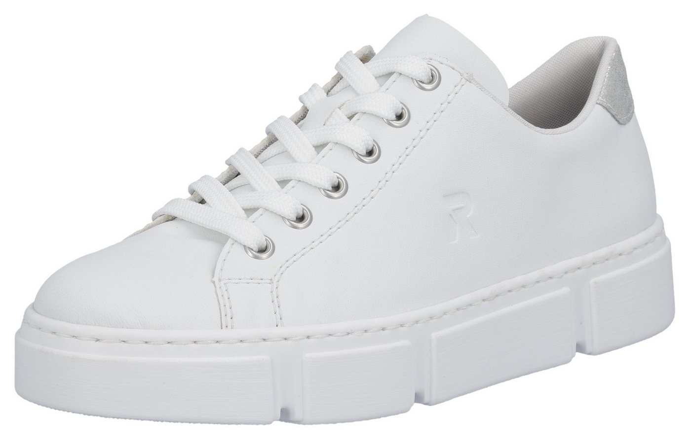 Rieker Plateausneaker in monochromer Optik, Freizeitschuh, Halbschuh, Schnürschuh