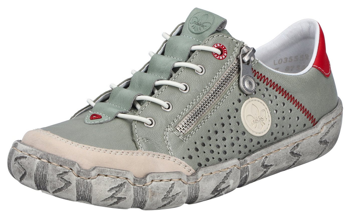 Rieker Plateausneaker Schlupfschuh, Halbschuh, Freizeitsneaker mit Gummizug