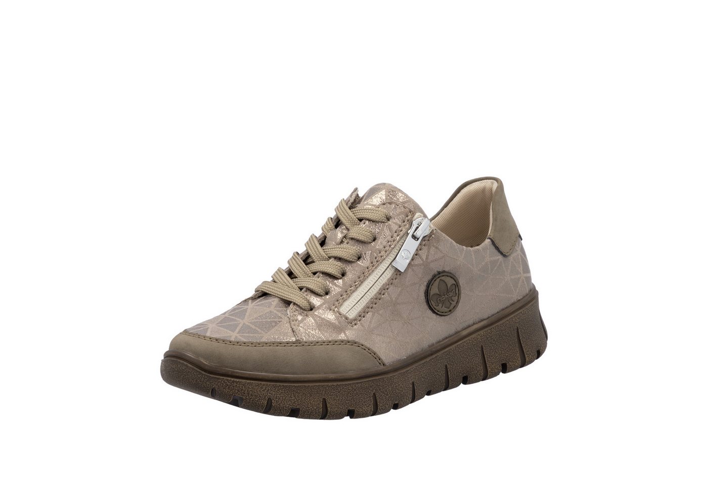 Rieker Plateausneaker Schnürschuh, Halbschuh, Freizeitschuh in Bequemweite G (weit)