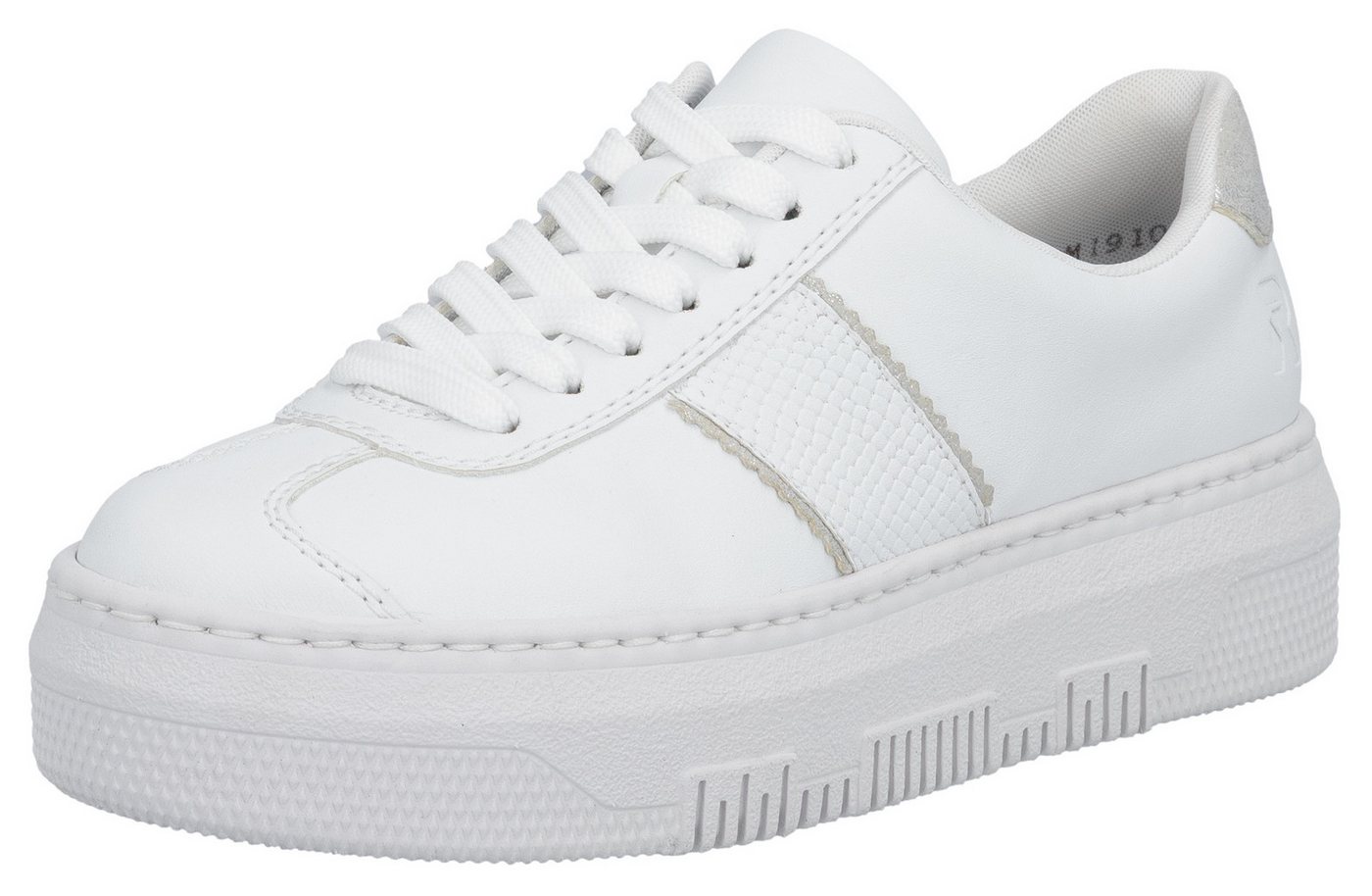 Rieker Plateausneaker, Schnürschuh, Halbschuh, Freizeitschuh mit gepolstertem Schaftrand