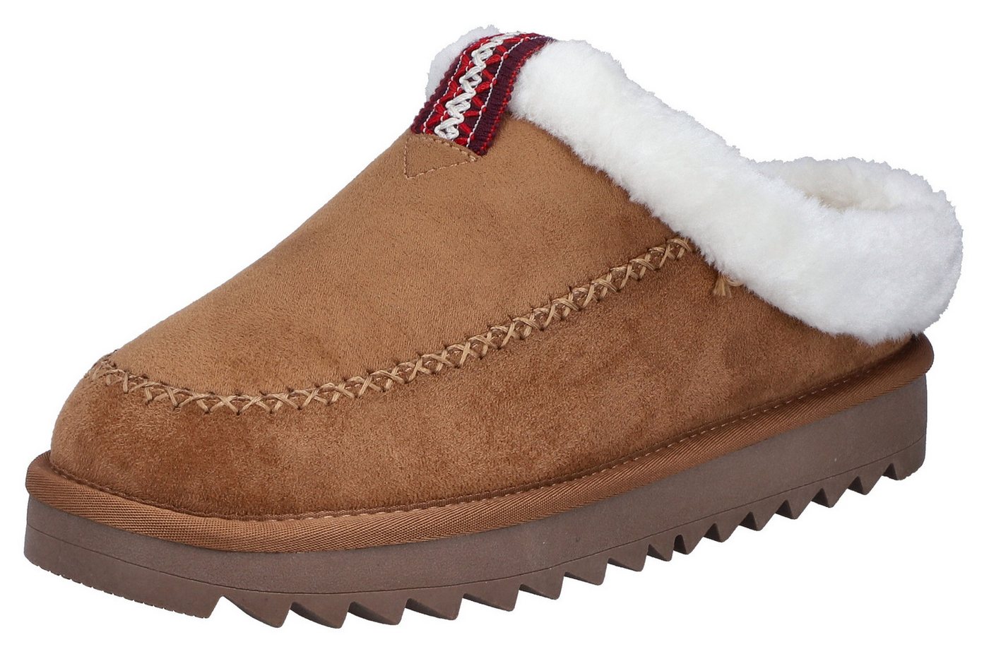 Rieker Plüsch Hausschuhe Pantoffel, Wohlfühlschuh, Homeslipper mit trendiger Plateausohle