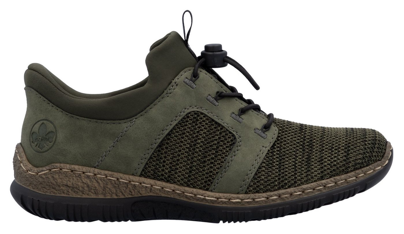 Rieker Ready2GO Slip-On Sneaker Schlupfschuh, Halbschuh, Freizeitsneaker mit Schnellverschluss (grün)
