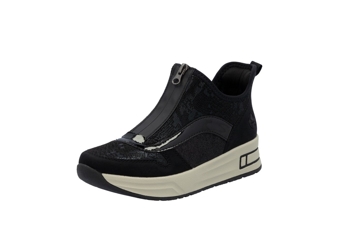 Rieker Ready2GO Sneaker Plateauboots, Stiefelette, High-Top-Sneaker mit Vorderreißverschluss