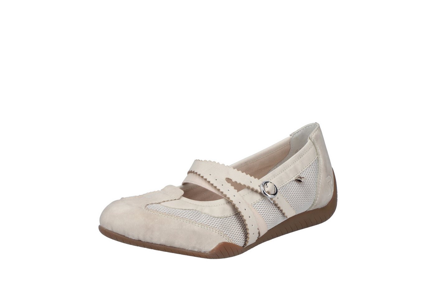 Rieker Riemchenballerina Schlupfschuh, Flats, Slipper mit Mesheinsatz