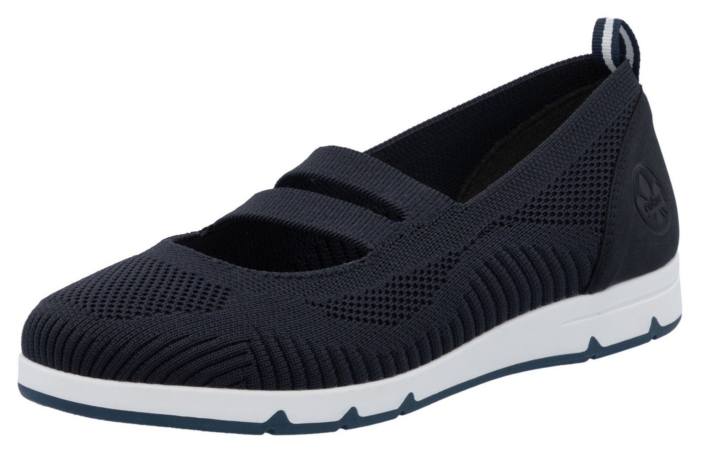 Rieker Riemchenballerina, Schlupfschuh, Halbschuh, Slip-on Sneaker mit Gummizug
