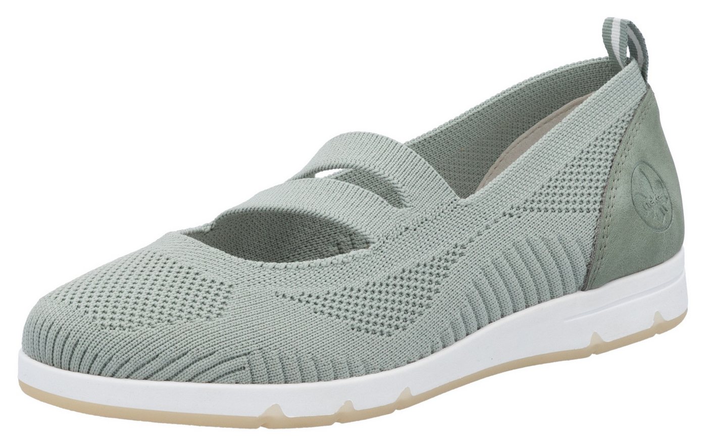 Rieker Riemchenballerina, Schlupfschuh, Halbschuh, Slip-on Sneaker mit Gummizug