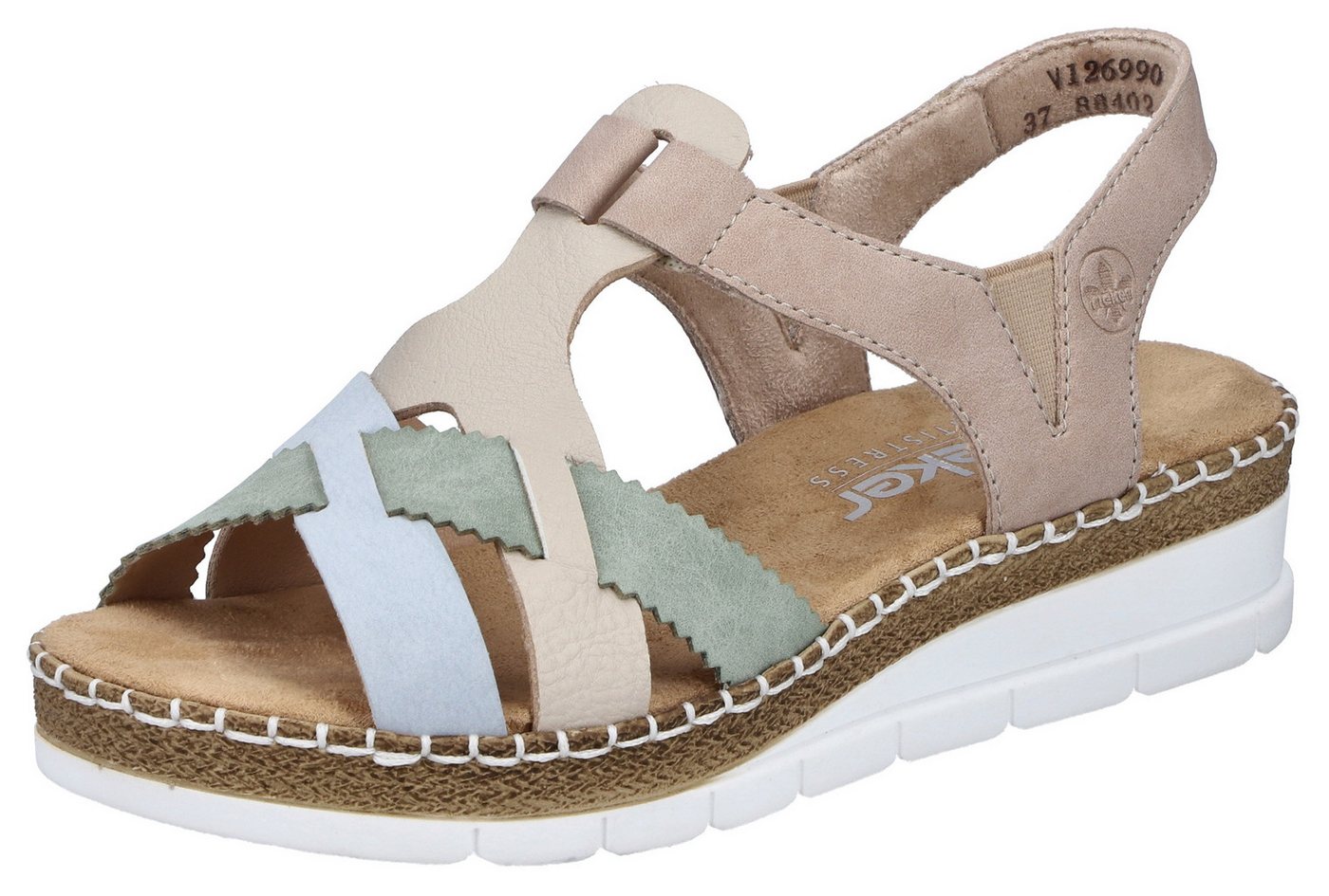 Rieker Sandale Sommerschuh, Keilsandalette, Schlupfschuh mit Gummizug