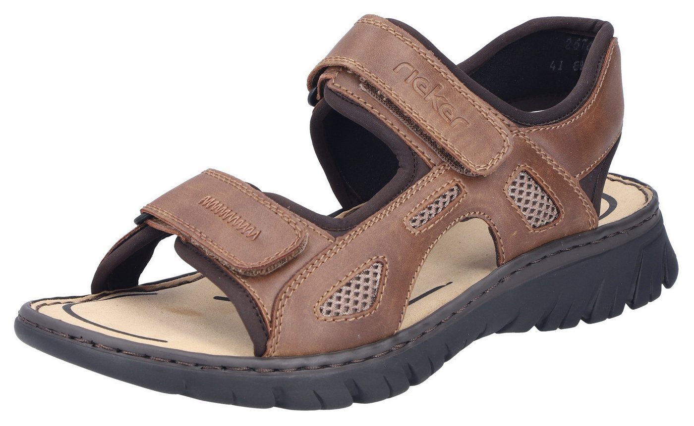 Rieker Sandale Sommerschuh, Klettschuh, Outdoorsandale, in Trekking-Optik (braun)