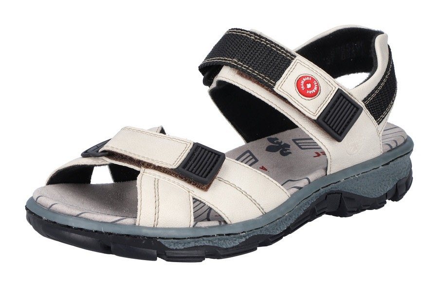 Rieker Sandale, Sommerschuh, Outdoorschuh, Keilabsatz, in Trekking-Optik (beige)